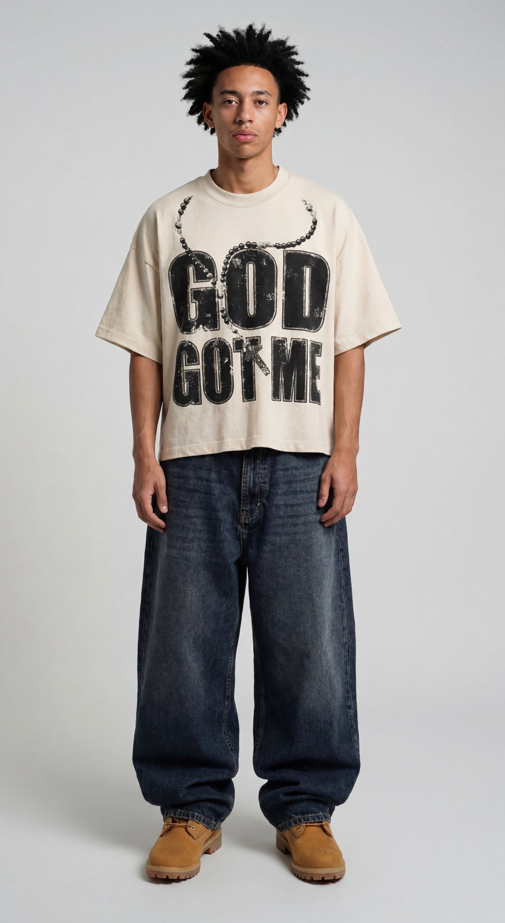 GOD GOT ME CREAM TEE