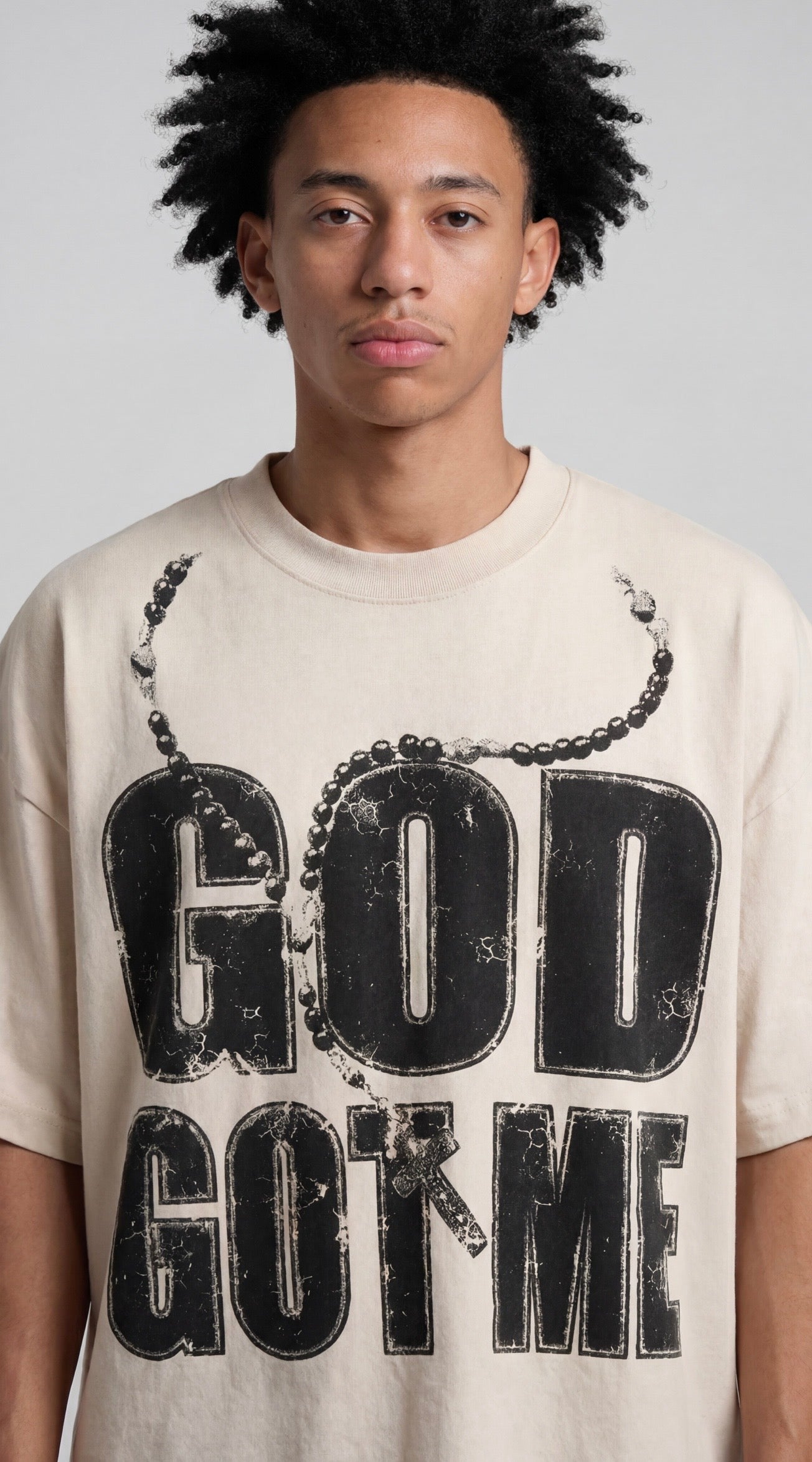 GOD GOT ME CREAM TEE